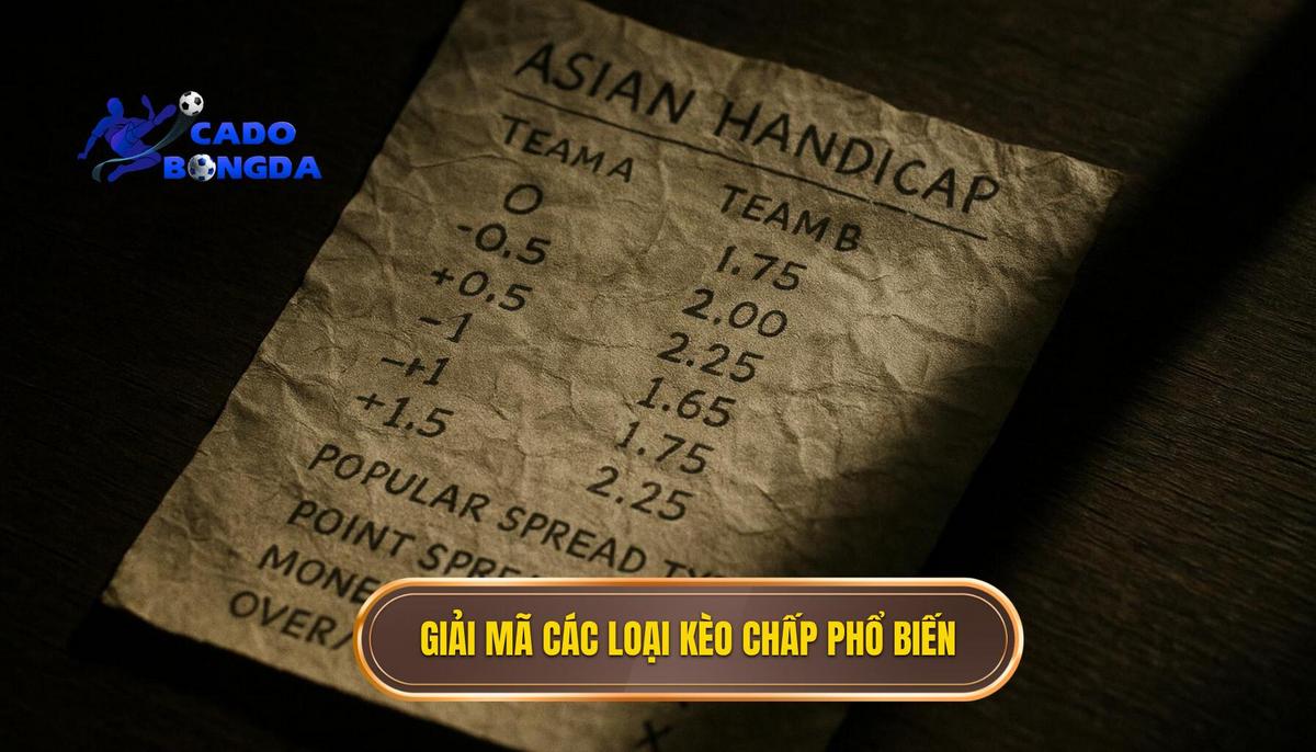 Giải Mã Các Loại Kèo Chấp (Handicap) Phổ Biến