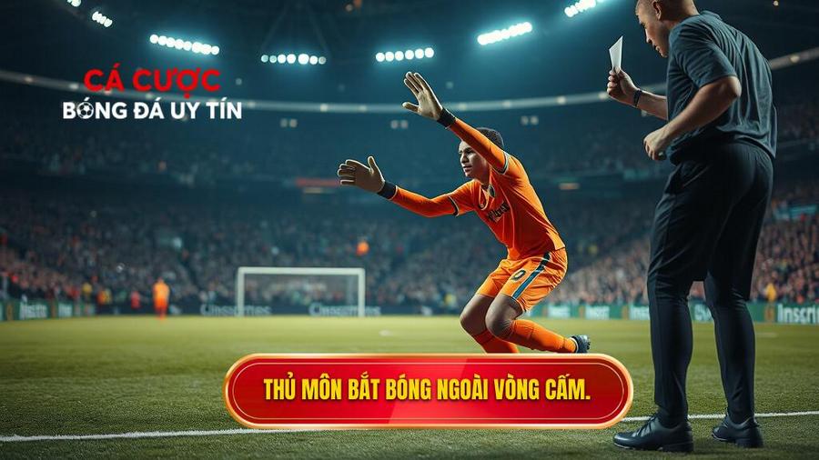 Thủ môn bắt bóng ngoài vòng cấm nhận thẻ gì? Các kịch bản cụ thể