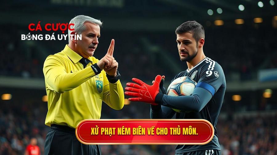 Hình phạt khi vi phạm Luật ném biên về cho thủ môn bằng tay